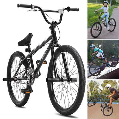 VEVOR BMX Bike, 24 Inch Wheel Freestyle Bike, BMX Race Bike with 4 VEVOR BMX Bike, 24 Inch Wheel Freestyle Bike, BMX Race Bike with 4