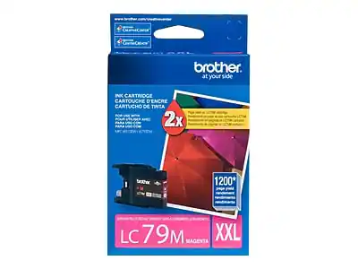 Brother
at your side
Ink Cartridge
Cartouche d'encre
Cartucho de tinta
2x
LC79M
XXL
Magenta
1200*
pages yield
www.brother.com/verifyfreightcenter