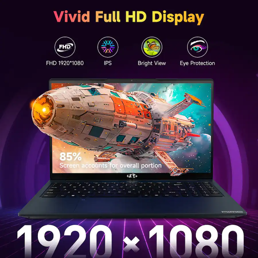 Nimo Computerbild NIMO 15.6 FHD IPS Laptop Computer AMD Ryzen 5 3500U 16GB RAM 512GB SSD ...