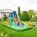 Alt View 1. Costway - Inflatable Water Slide Giant Splash Pool for Kids Backyard Fun without Blower - Multicolor.