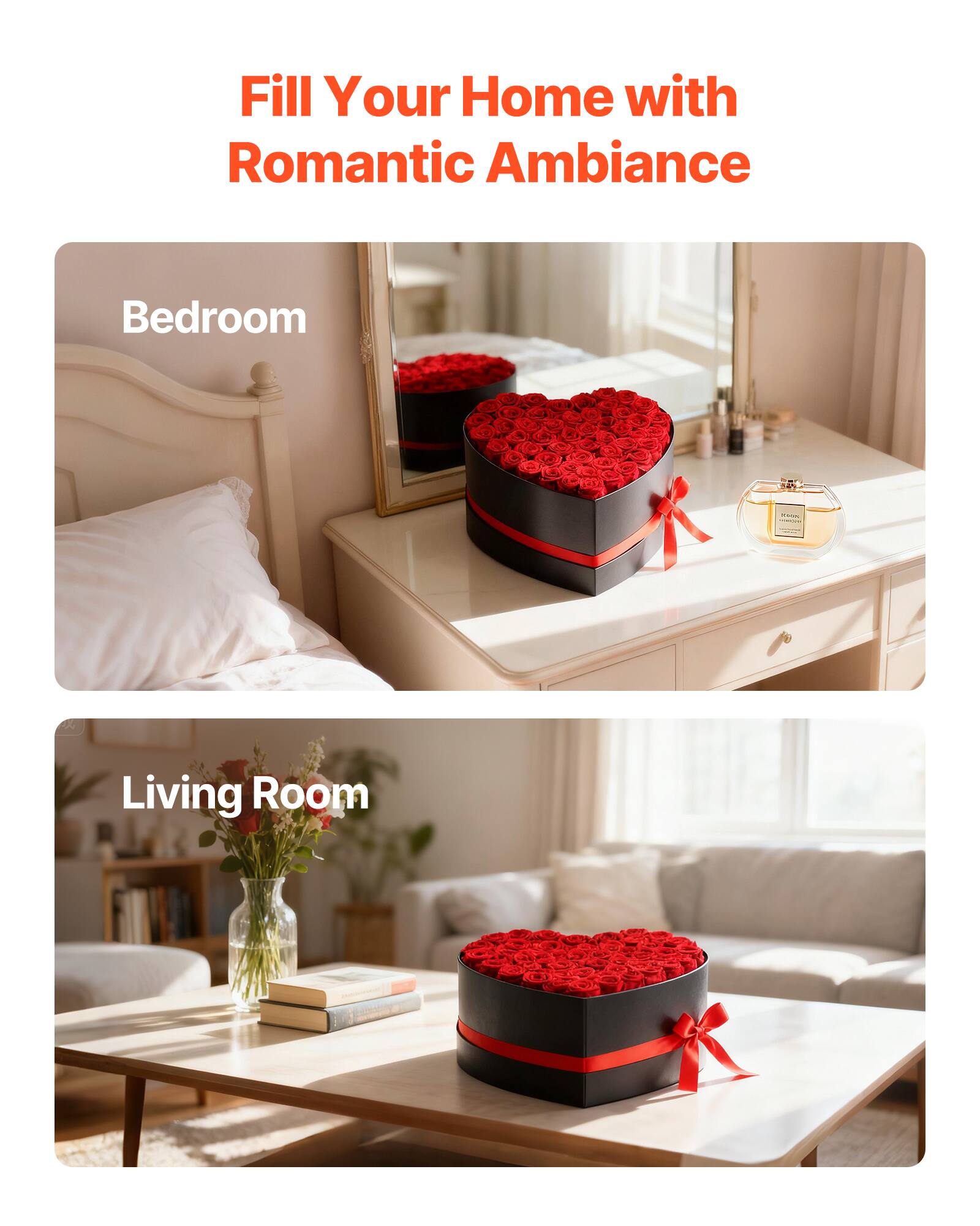 Fill Your Home with Romantic Ambiance

Bedroom

Living Room
