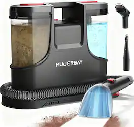 Mujerbay - Upholstery Carpet Cleaner, MUJERBAY® 15Kpa Portable Spot and Stain Cleaner - Red