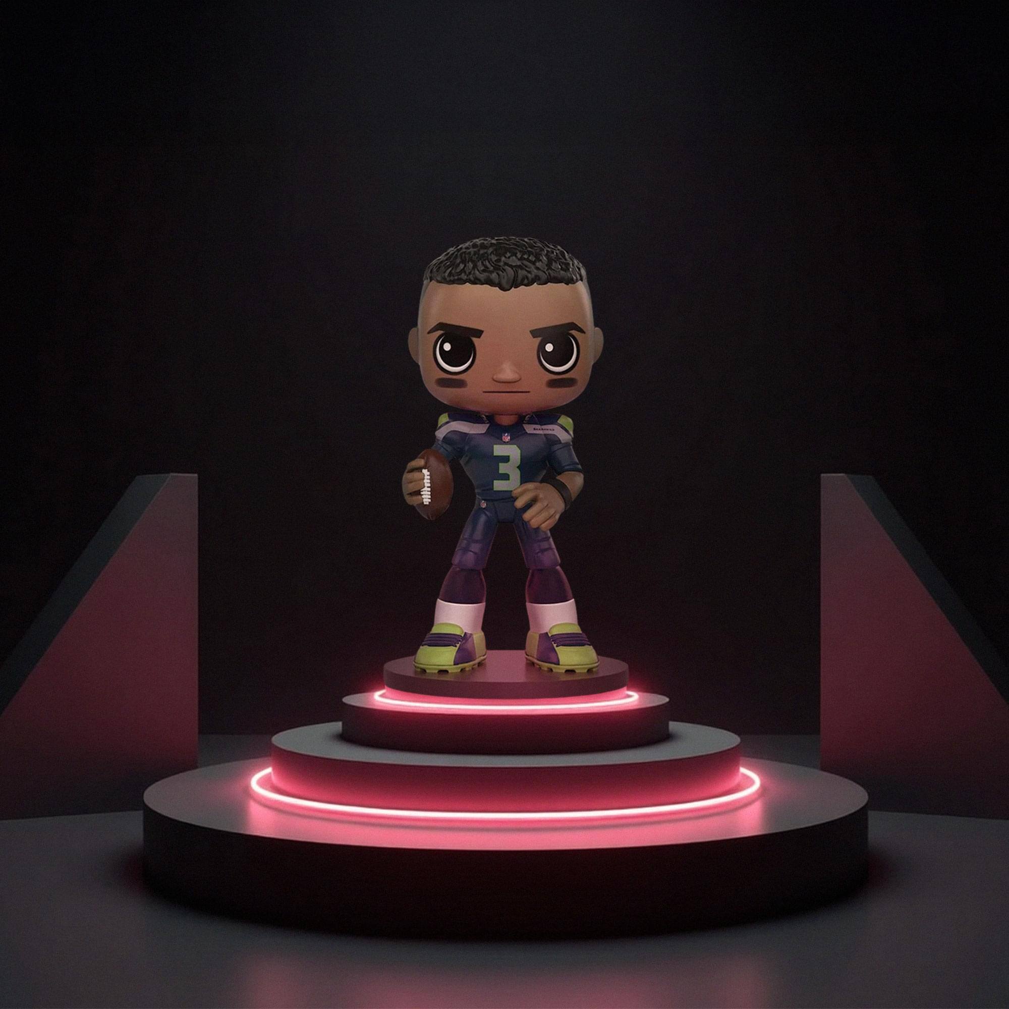 Alt View 2. Funko - Seattle Seahawks NFL Funko Wobbler Bobble Head - Russell Wilson.