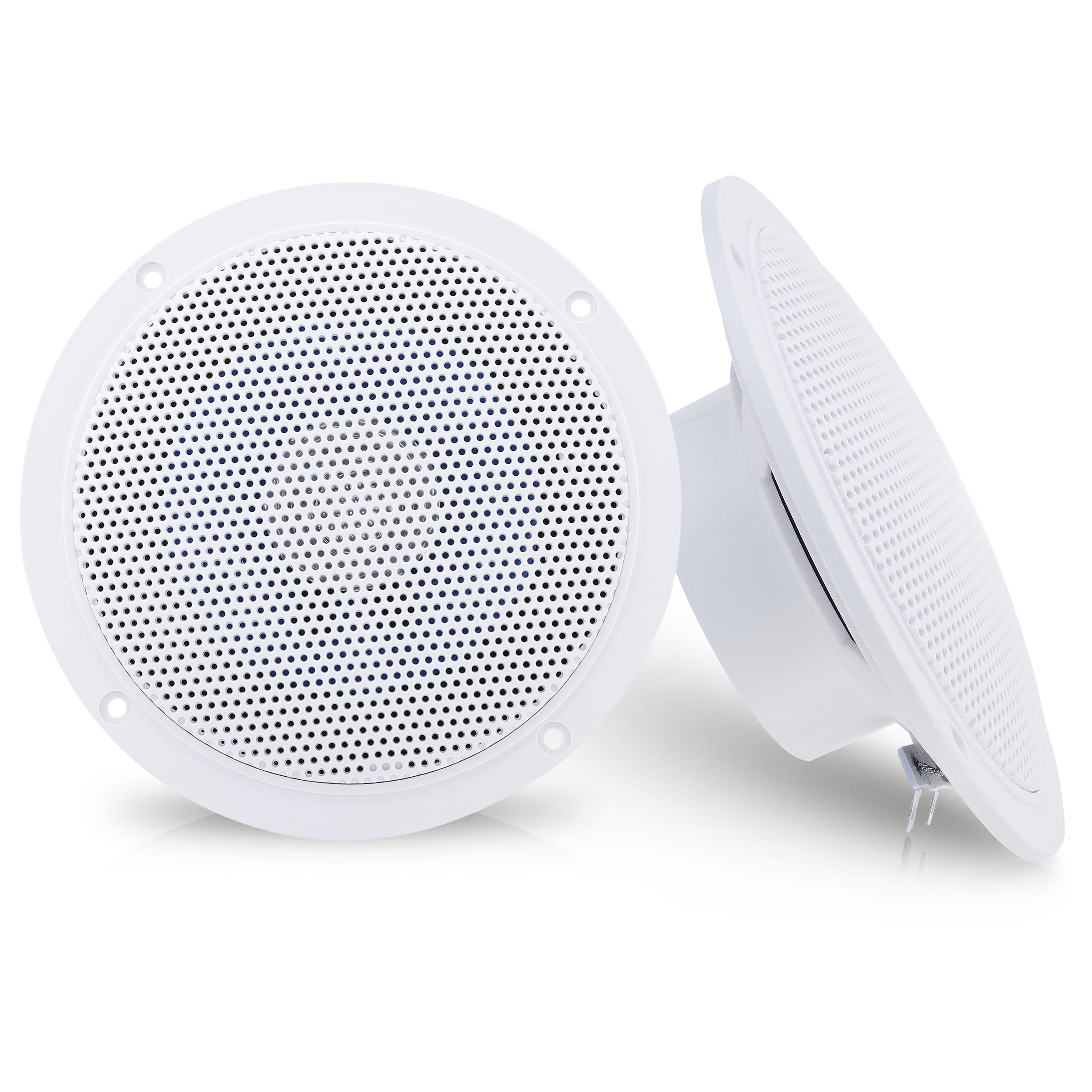 Front. Pyramid - Pyramid MDC6 5.25” Dual Waterproof Marine Speakers, 100W Outdoor Car/Boat Stereo, Mounting Kit.