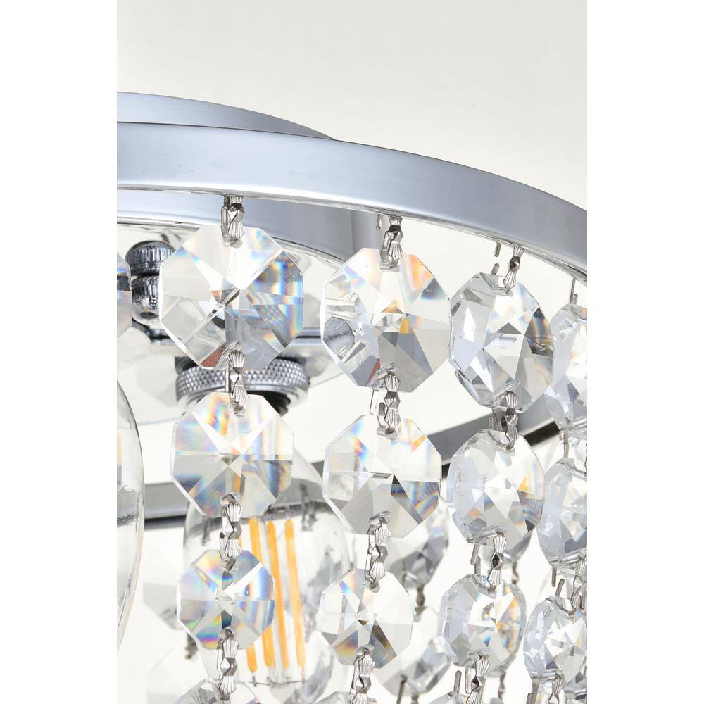 Alt View 1. Elegant Lighting - Cora 10 inch flush mount in chrome - Chrome.