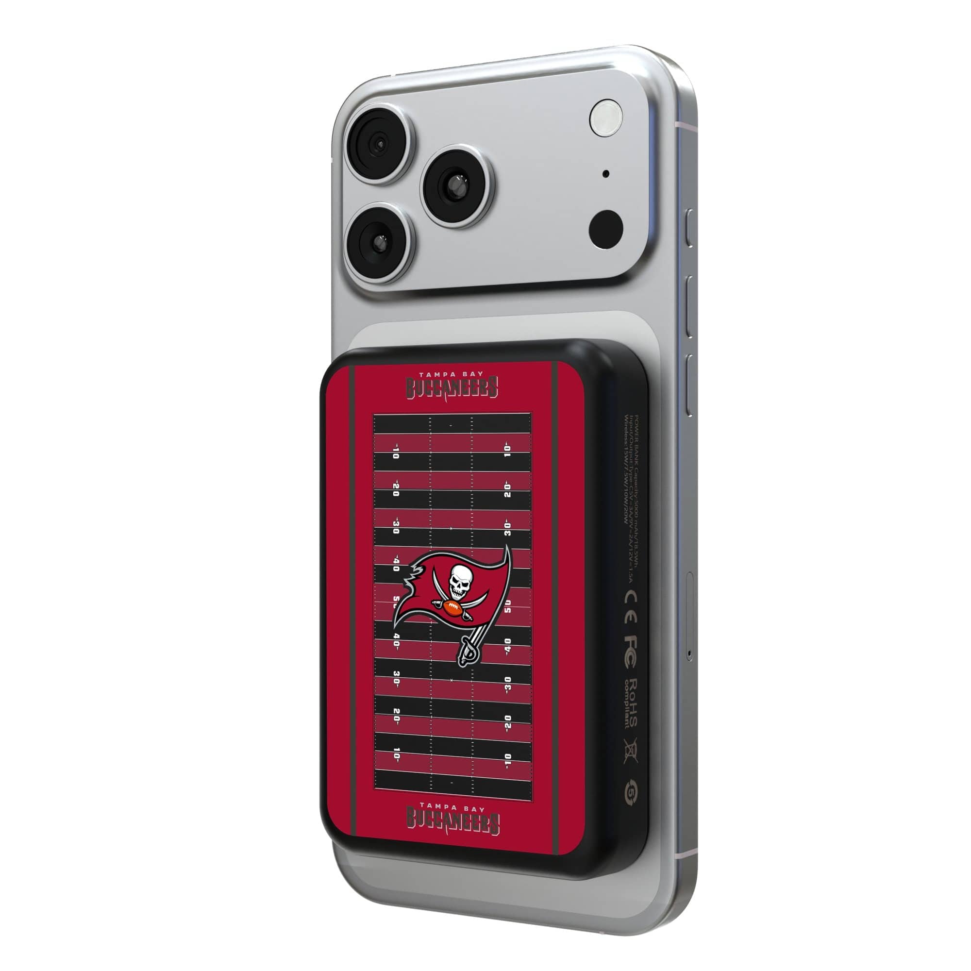 Photos - Power bank Keyscaper - Tampa Bay Buccaneers Field Wireless  - Multicolor 4495311