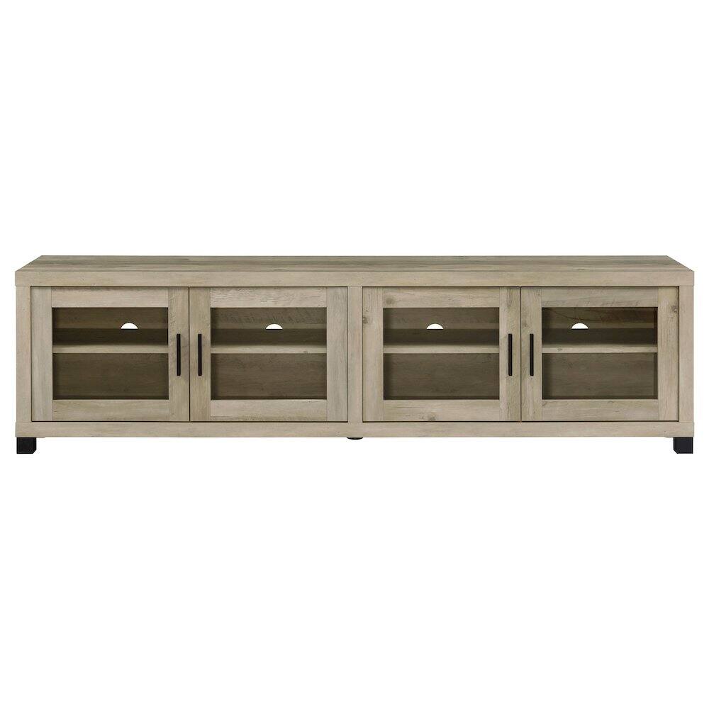 Alt View 4. Coaster Co. of America - Sachin 4-door Engineered Wood 79" TV Stand Distressed Pine - Brown.
