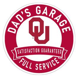 Fan Creations - Oklahoma Sooners 16" Dad's Garage Wood Sign - Multicolor