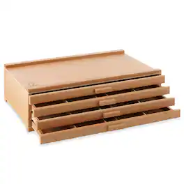 7 Elements - Multi Drawer Beechwood Artist Storage Supply Box - Natural