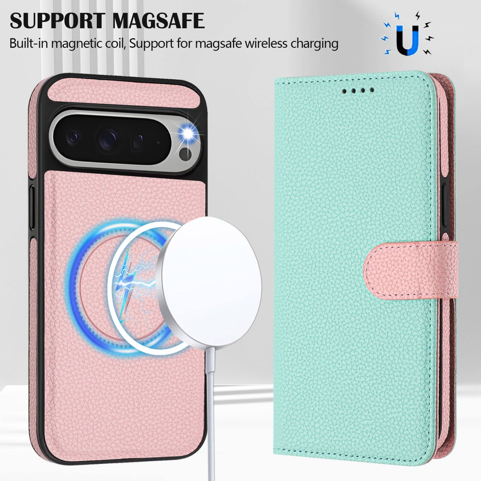 SUPPORT MAGSAFE

Built-in magnetic coil, Support for magsafe wireless charging