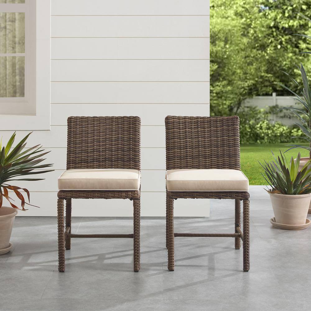 Alt View 7. Crosley Furniture - Bradenton 2Pc Wicker Outdoor Dining Chair Set - 2 Dining Chairs - Sand.