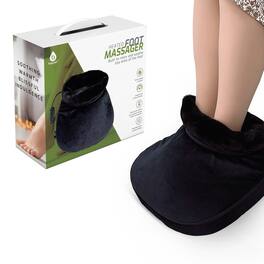 Pursonic - Heated Foot Massager with Remote Control, Folding Design, and Dual Motor Intensities - Black