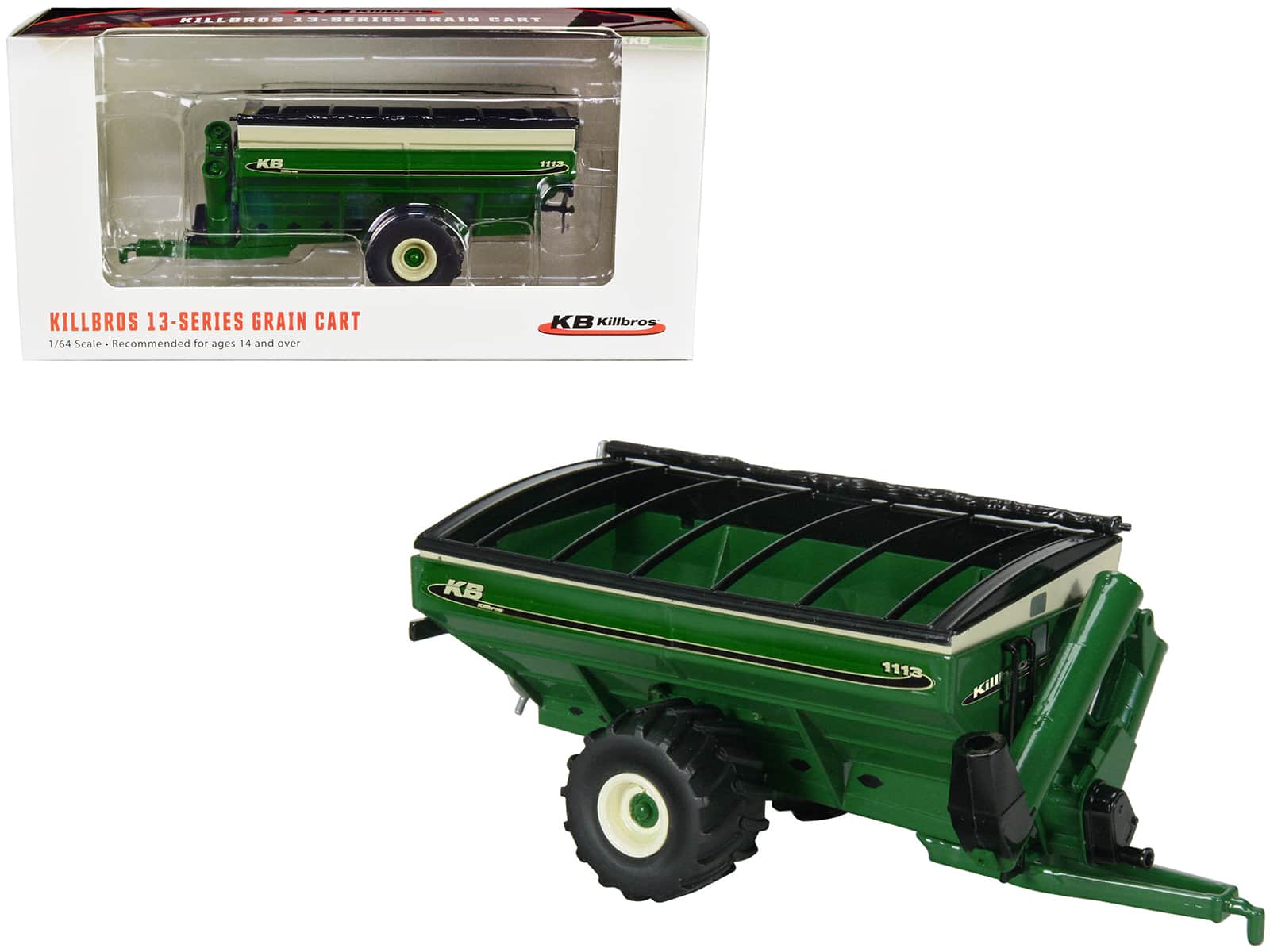 SpecCast Collectibles - Killbros 1113 Grain Cart with Flotation Tires Green 1/64 Diecast Model by SpecCast
