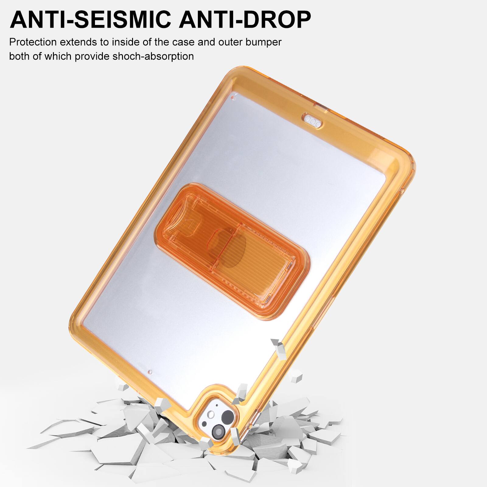 ANTI-SEISMIC ANTI-DROP  
Protection extends to inside of the case and outer bumper both of which provide shock-absorption