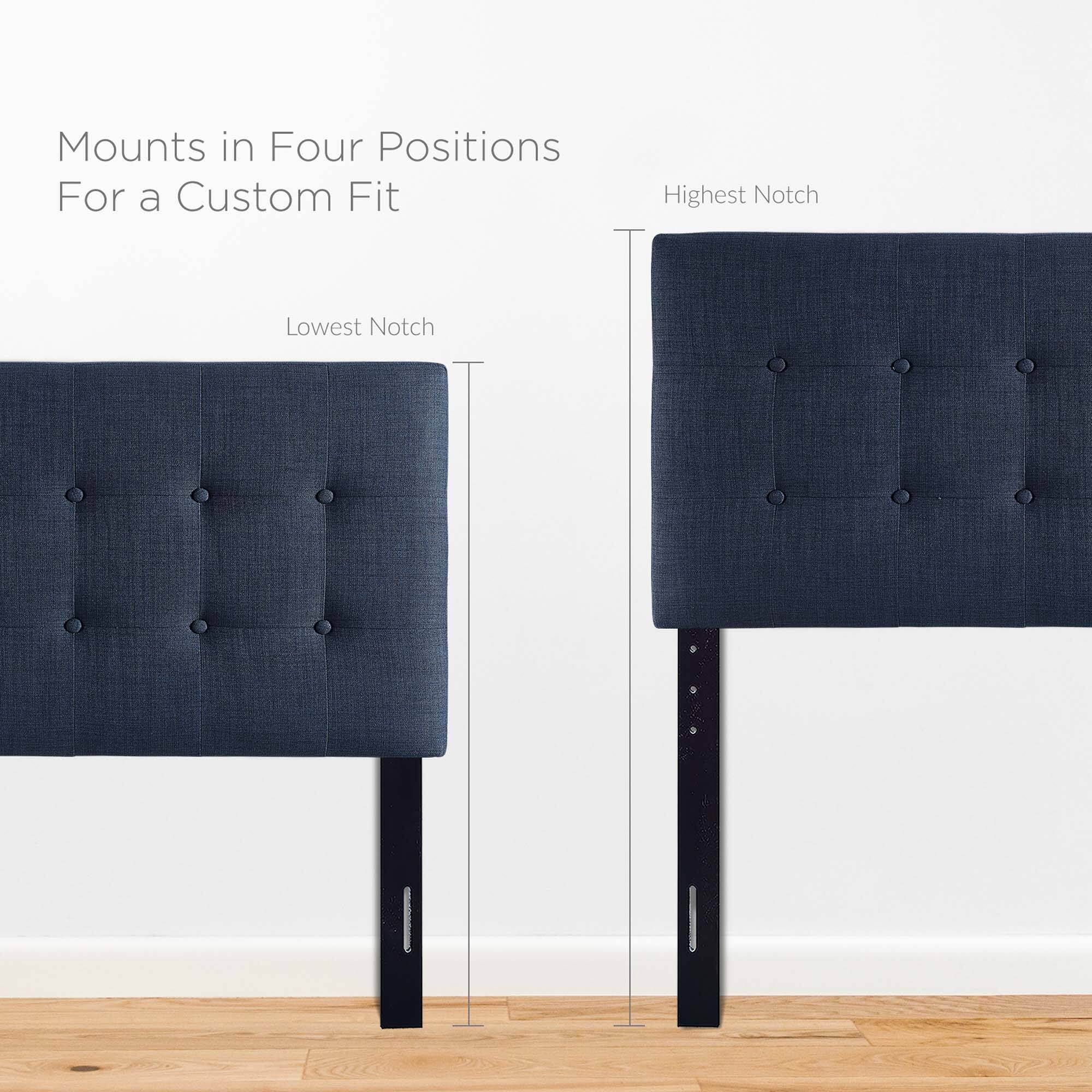 Mounts in Four Positions  
For a Custom Fit  

Lowest Notch  

Highest Notch