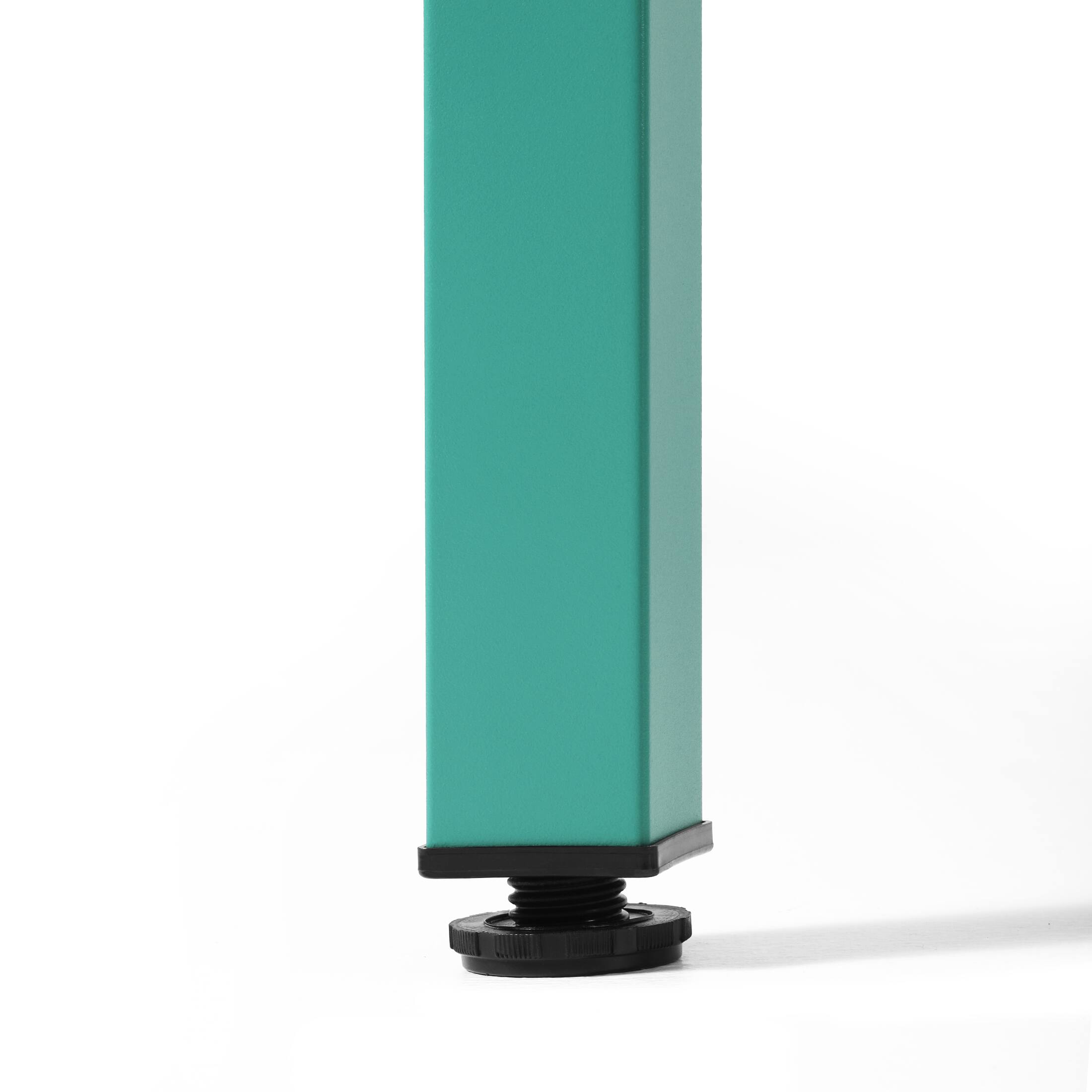 Alt View 6. WestinTrends - WestinTrends Playa 31.5" Iron Metal Frame Outdoor Square Patio Dining Table - Turquoise.