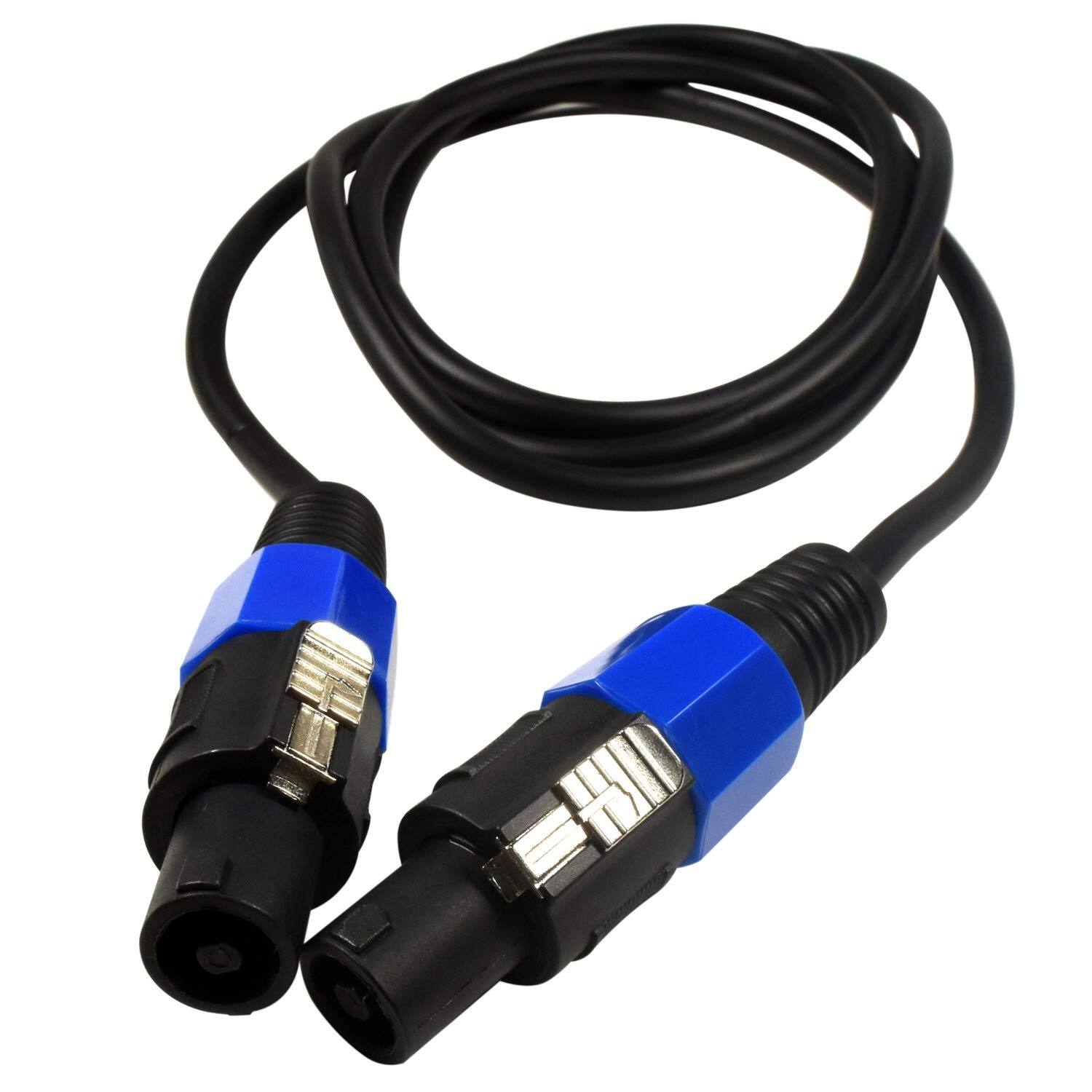 Alt View 2. HQRP - 6 ft Speakon M/M Speaker Cable, Pro Audio Connector, for Ampeg SVT-CL and Warwick USM-WCA Cabinets - Black.