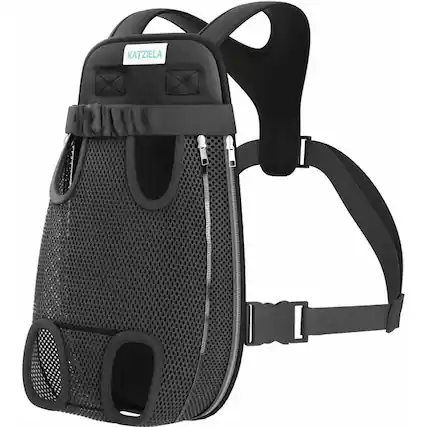 Front. Katziela - Katziela Kangaroo Pouch Pet Carrier with Breathable Mesh.