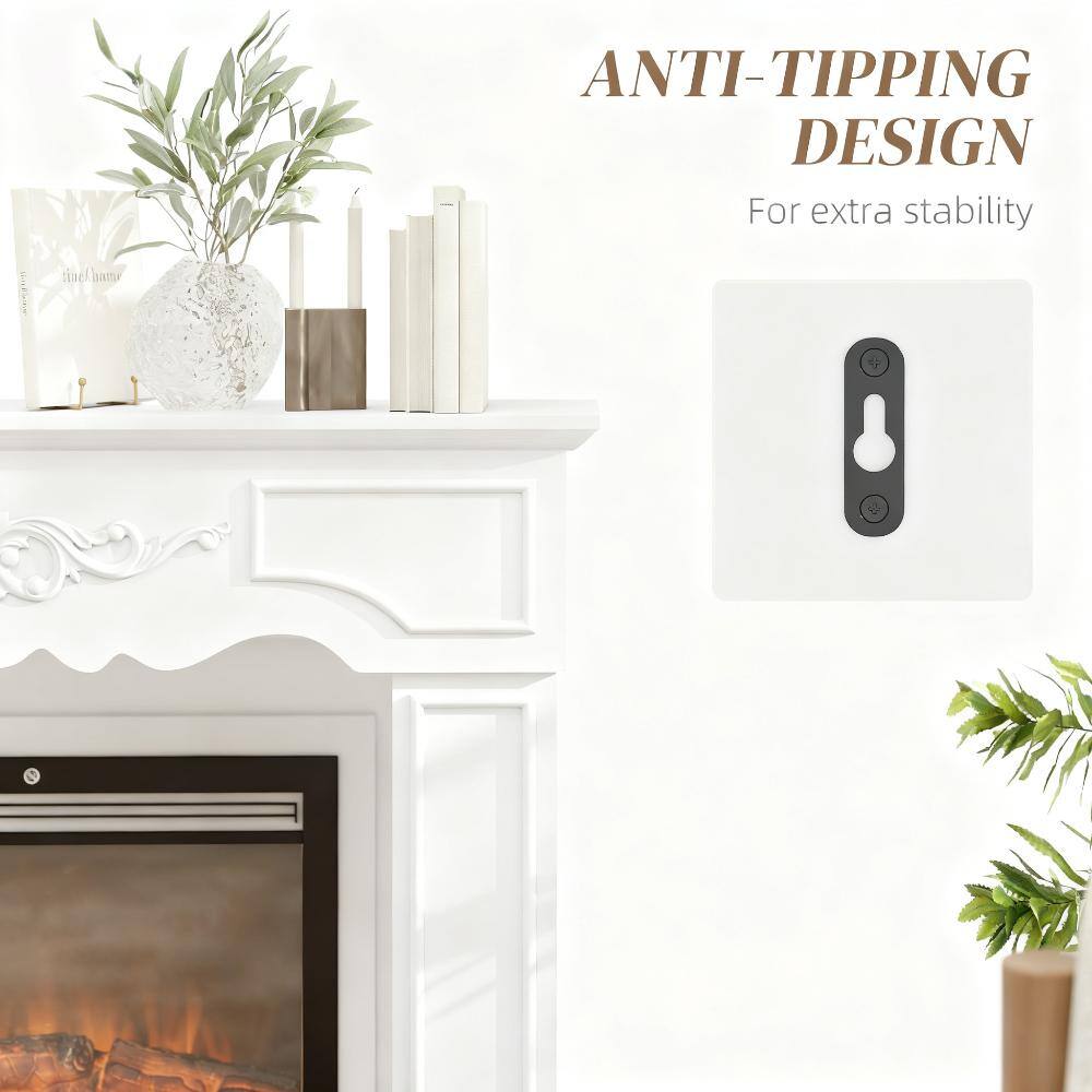 Alt View 3. TinyHomie - Freestanding Fireplace Surround with Leg for Electric Fireplaces.