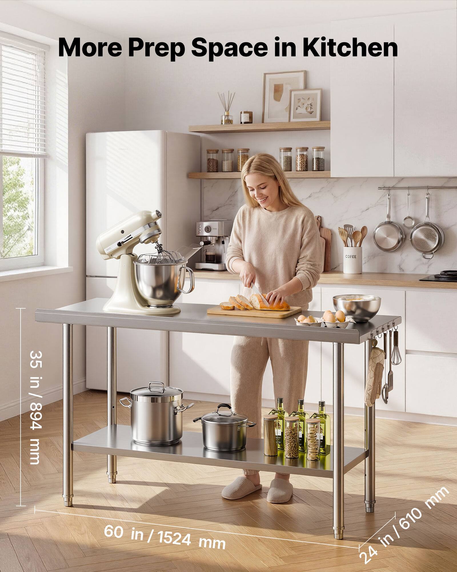 More Prep Space in Kitchen

COFFEE

35 in / 894 mm

60 in / 1524 mm

24 in / 610 mm