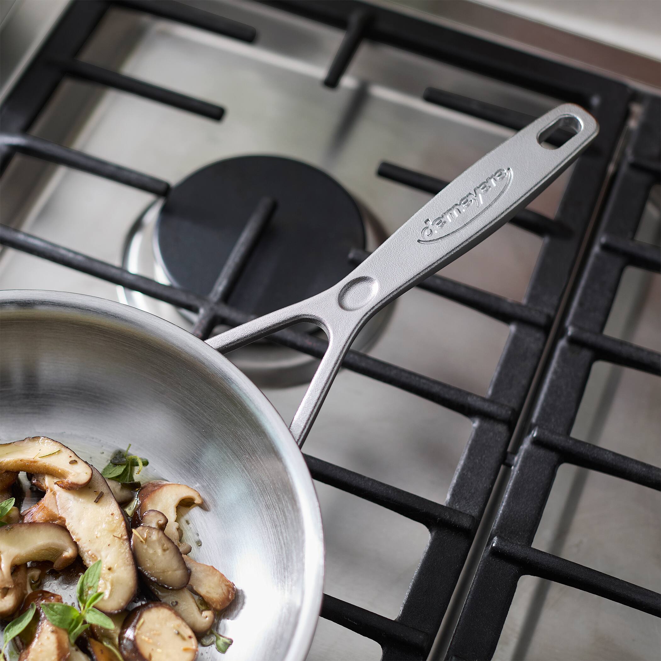 Alt View 3. Demeyere - Demeyere Industry 5-Ply 8-inch Stainless Steel Fry Pan - Stainless Steel.