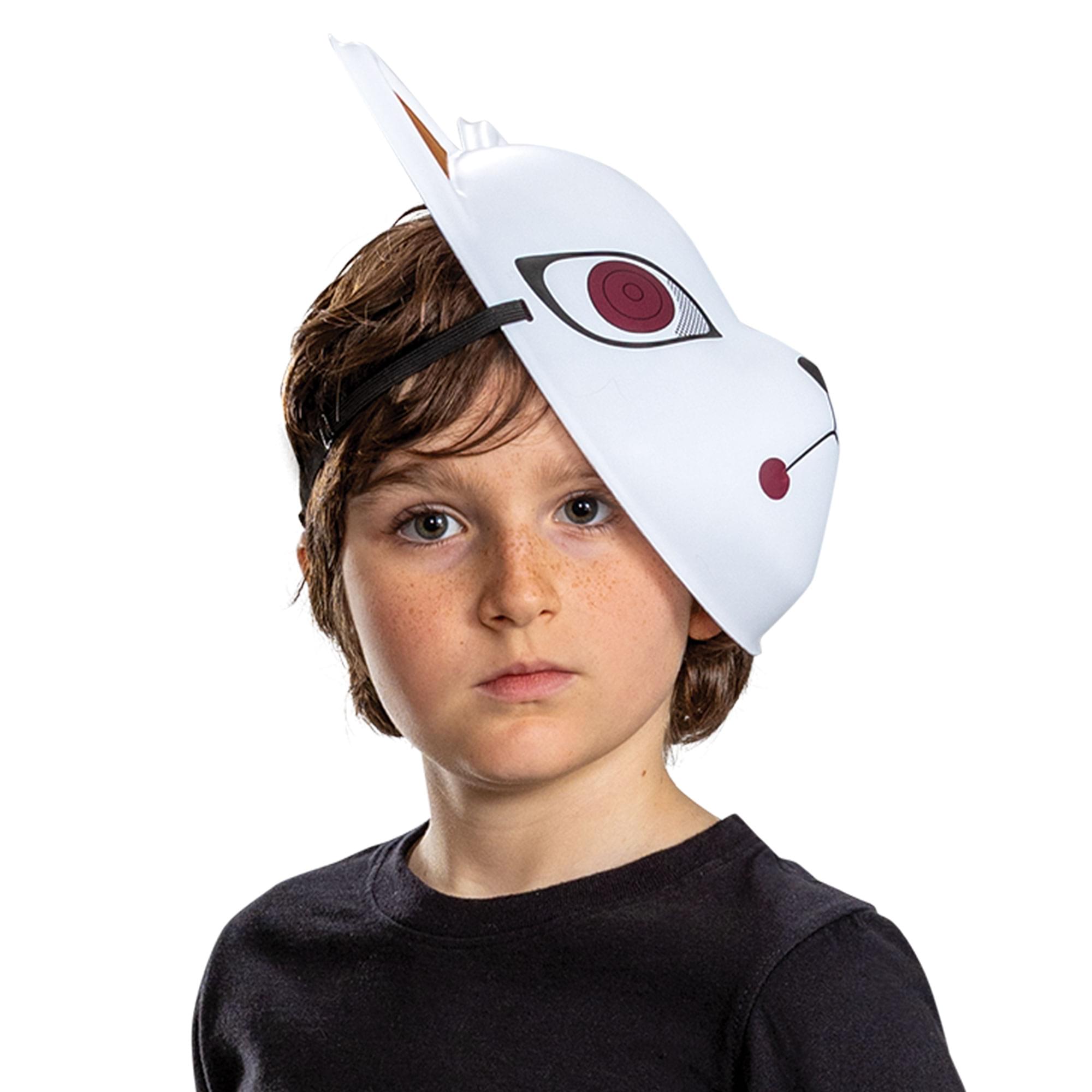 Alt View 2. Disguise - Demon Slayer Tanjiro Fox Warding Child Costume Mask - White.