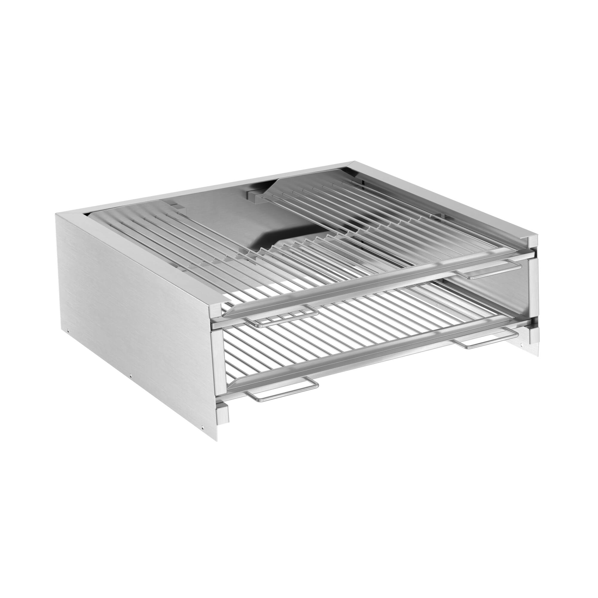 Alt View 7. Koolmore - 28 inch Stainless Steel Professional Charcoal Oven With Warming Racks And Bottom Cabinet - Stainless Steel/Black.
