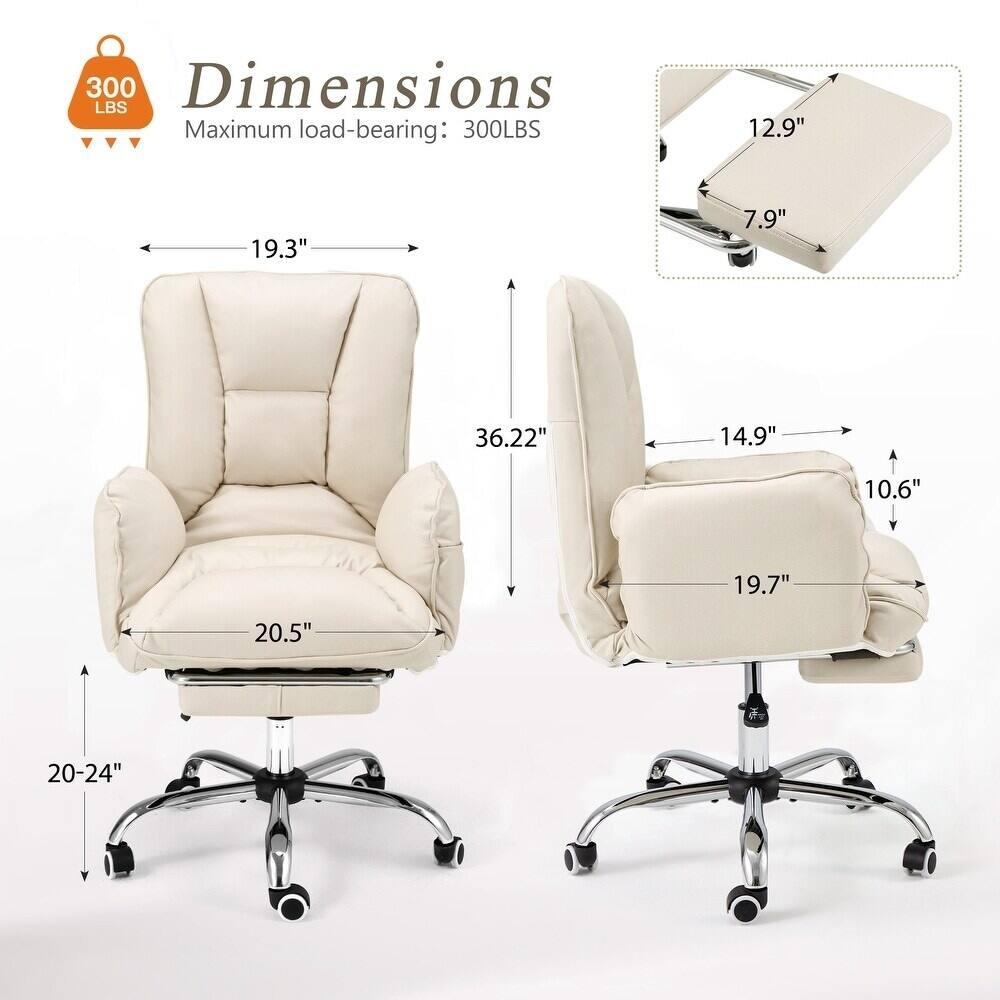 300 LBS  
Dimensions  
Maximum load-bearing: 300 LBS  

- Width: 19.3"  
- Height: 36.22"  
- Depth: 14.9"  
- Seat Height: 10.6"  
- Seat Depth: 20.5"  
- Armrest Height: 19.7"  
- Base Width: 20-24"  

- Armrest Width: 12.9"  
- Armrest Depth: 7.9"