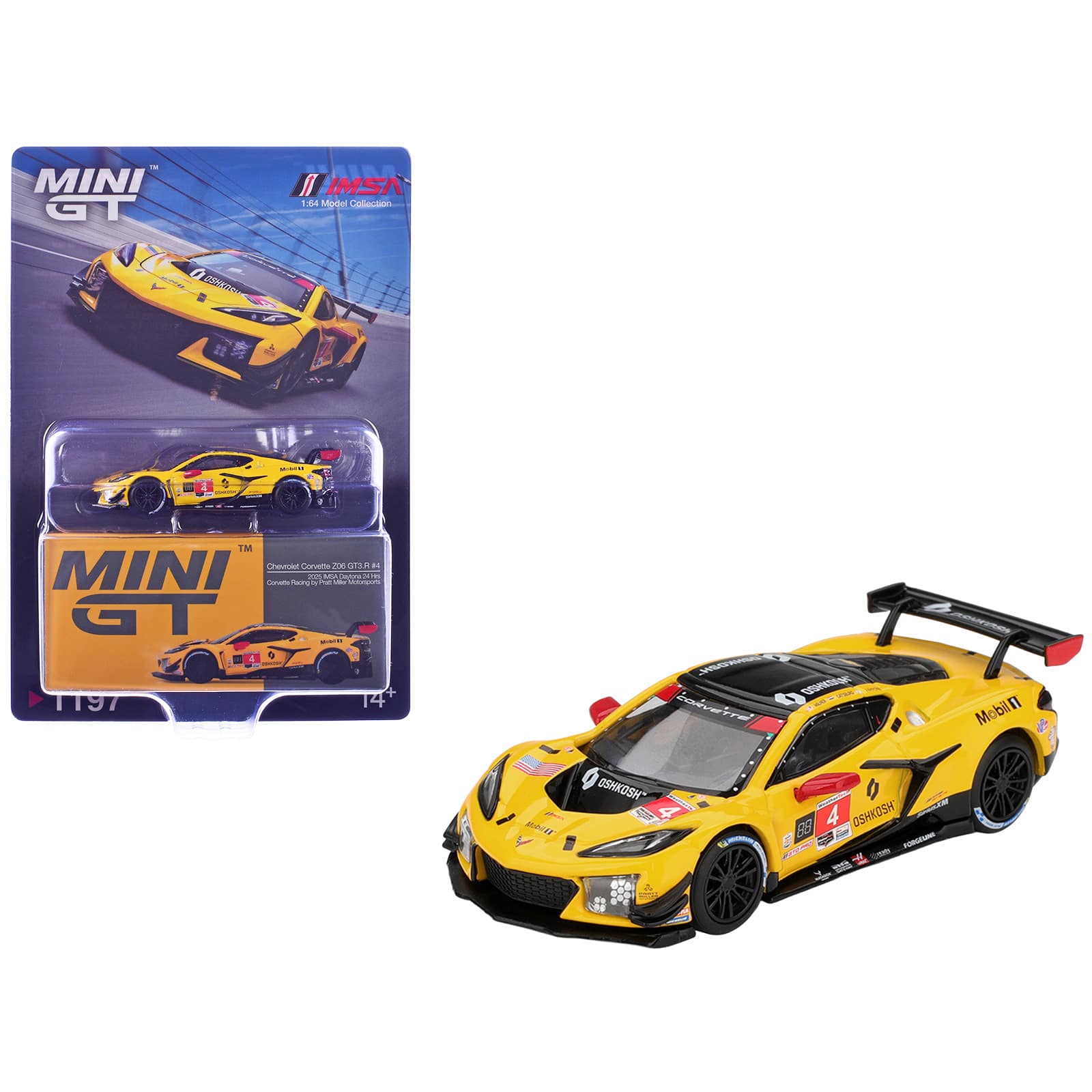 "True Scale Miniatures - Chevrolet Corvette Z06 GT3.R #4 IMSA ""24 Hrs of Daytona"" 2025 1/64 Diecast Model Car by Mini GT" price history on PriceWatchPro