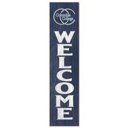 Jardine - Columbia College of Missouri Cougars 12'' x 48'' Welcome Outdoor Leaner - Blue