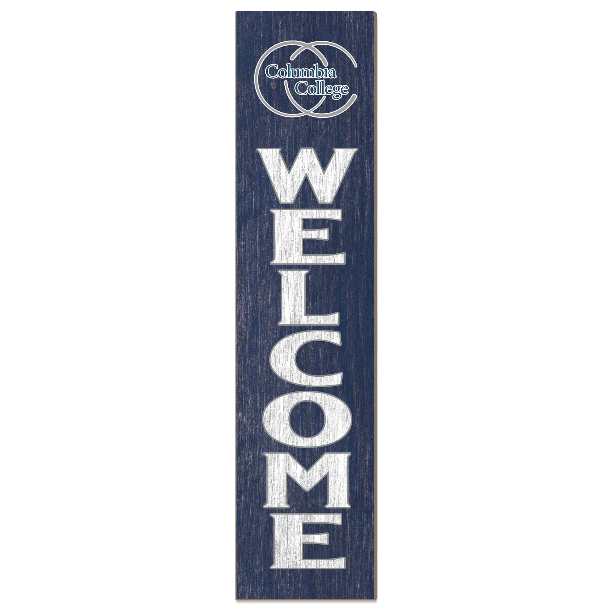 Columbia College of Missouri Cougars 12'' x 48'' Welcome Outdoor Leaner