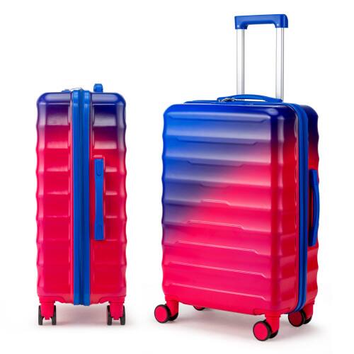 Alt View 1. Winado - 24" Carry-on Luggage Hardshell PC+ABS Gradient Color Suitcase with TSA Lock - Gradient Red to Blue.