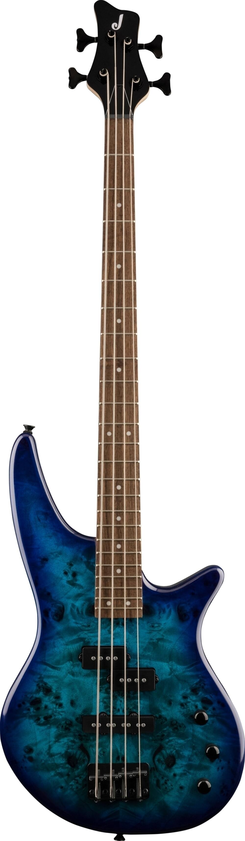 Left. Jackson - Jackson JS Series Spectra Bass JS2P, Laurel Fingerboard, Blue Burst.