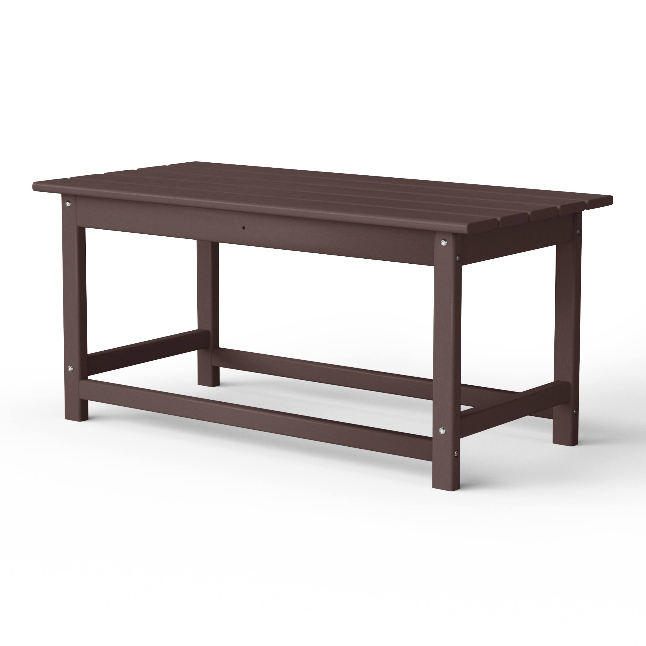 Back. WestinTrends - WestinTrends Malibu 35" length outdoor Coffee table for Adirondack chair - Dark Brown.