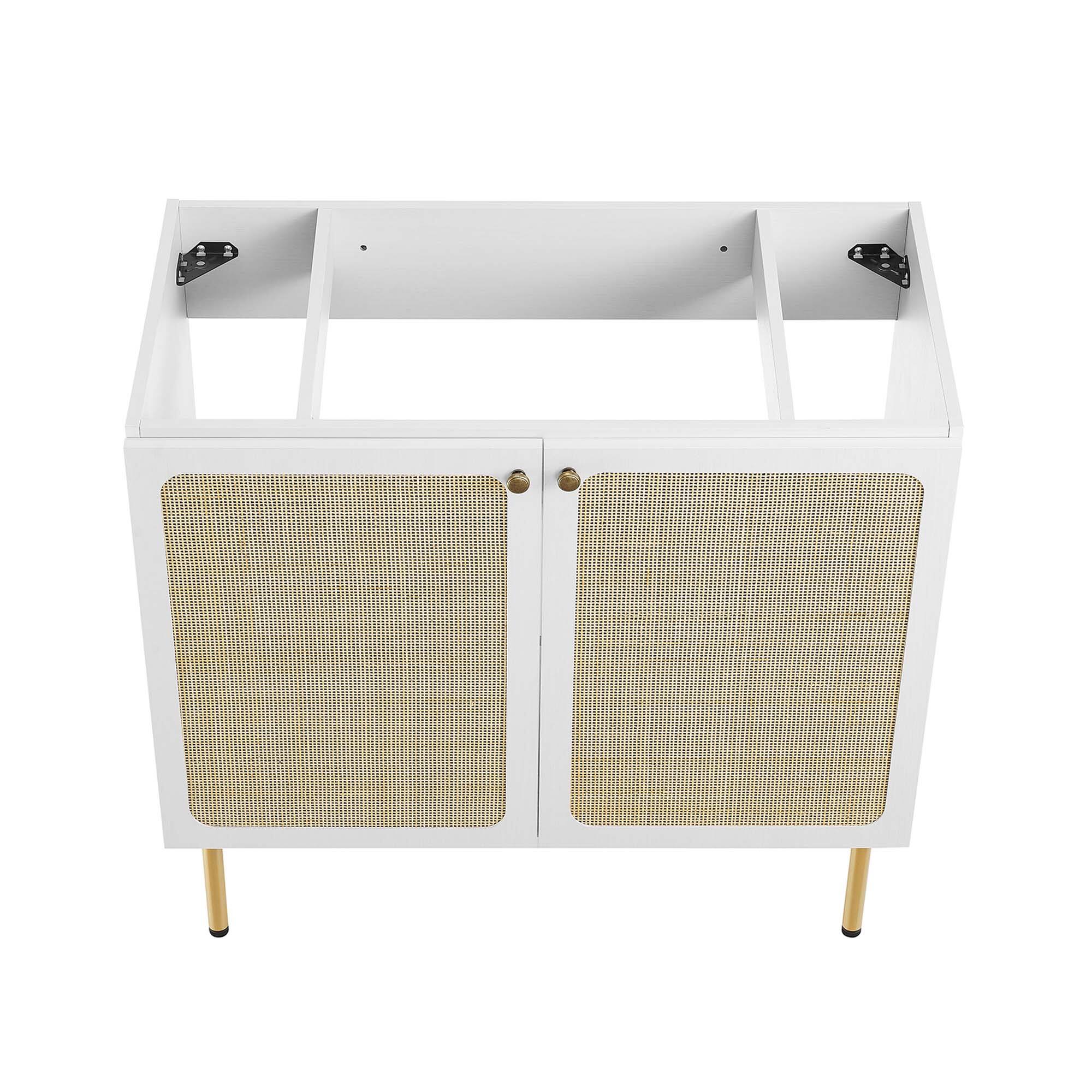 Alt View 5. Modway - Chaucer Bathroom Cabinet Basin Not Included by Modway - White.