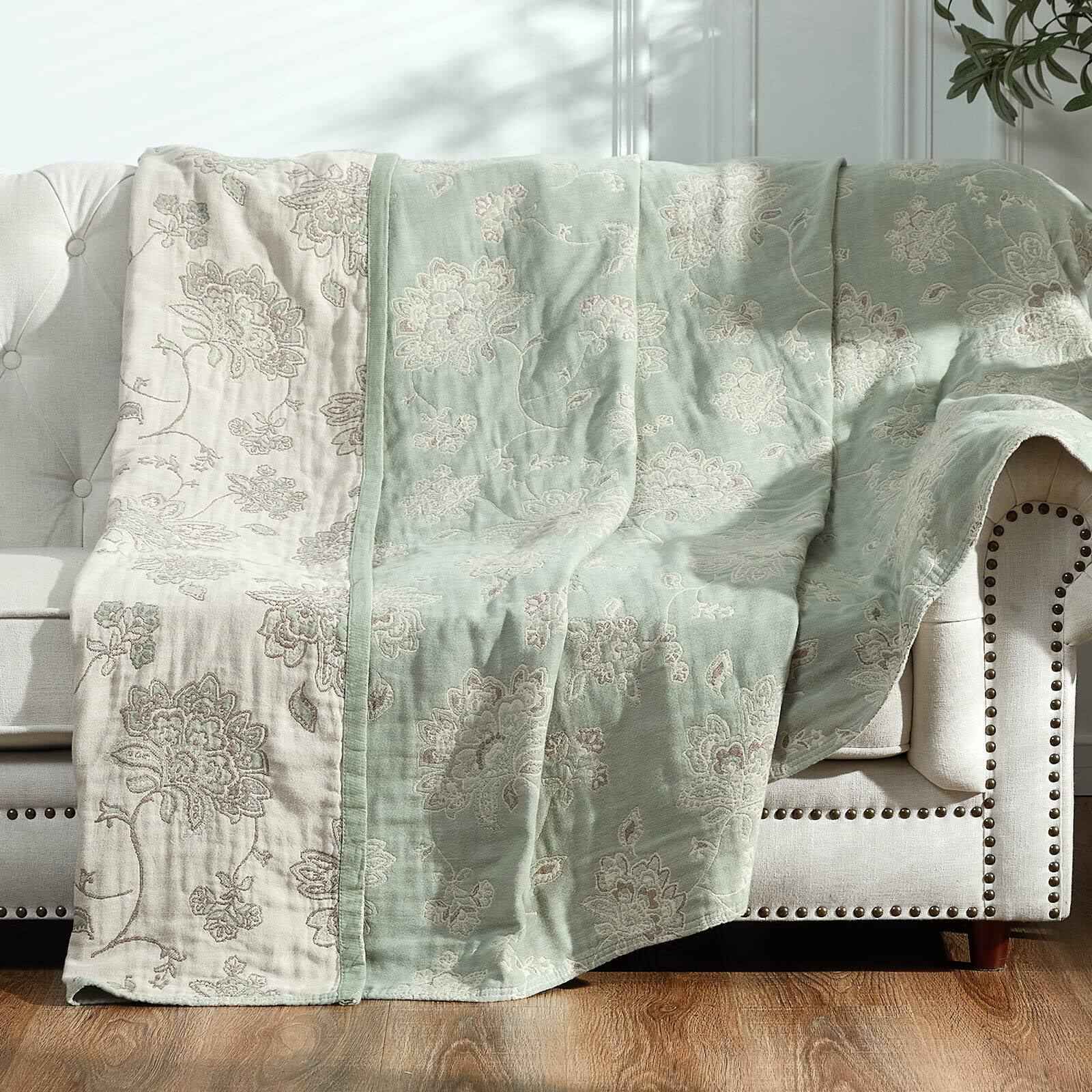 Floral Green Beige-50"x60"