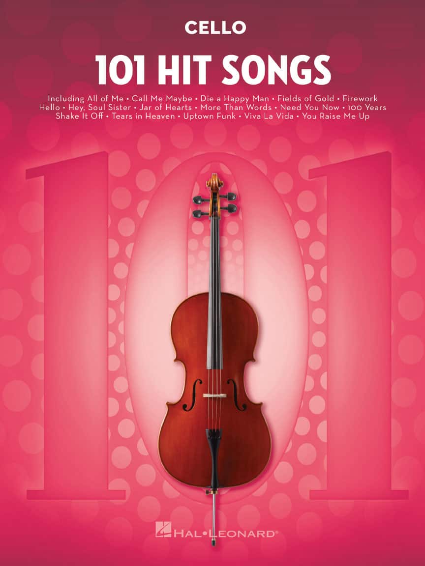 Hal Leonard - 101 Hit Songs for Cello Music Book Instrumental Folio Cello Sheet Music Softcover 160 Pages