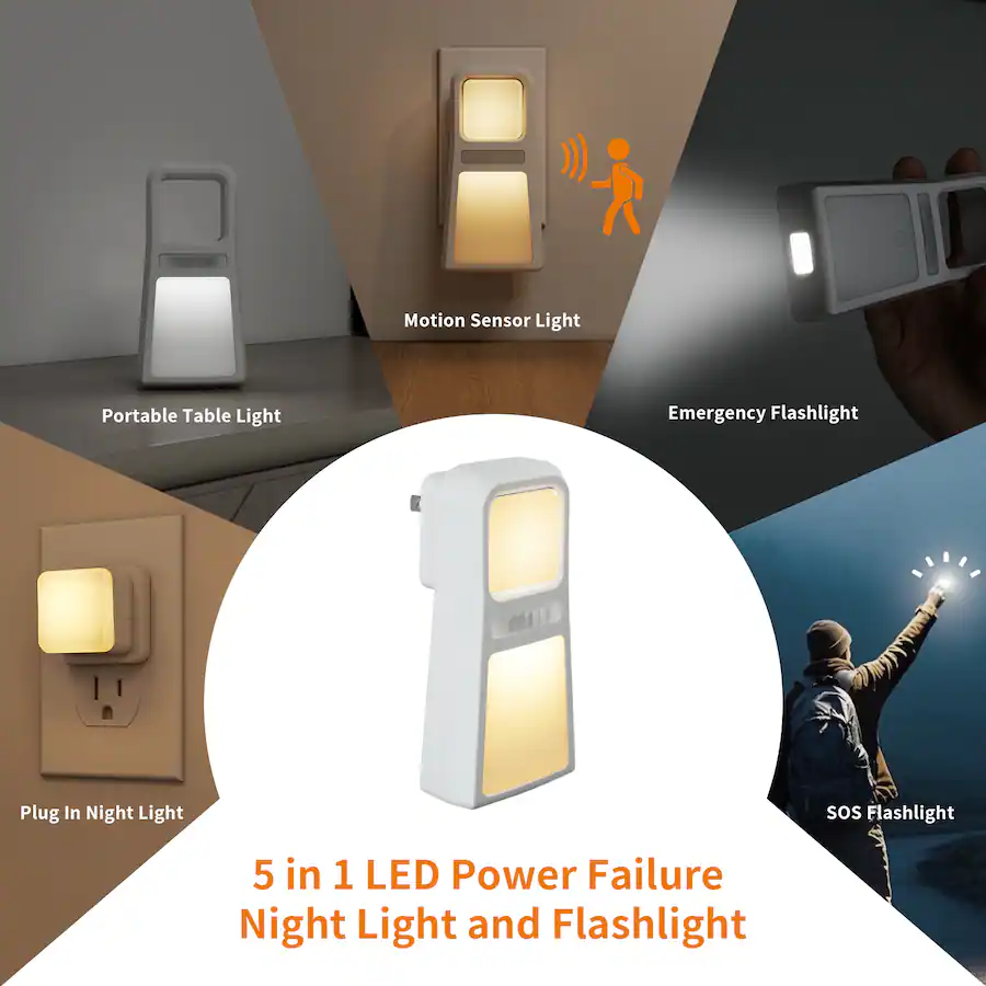 Light Failure Module Dawnrise 3 Pack 5 in 1 Power Failure Night Lights, Multifunctional ...
