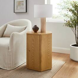 Kade Faceted Wood Side Table by Modway - Natural