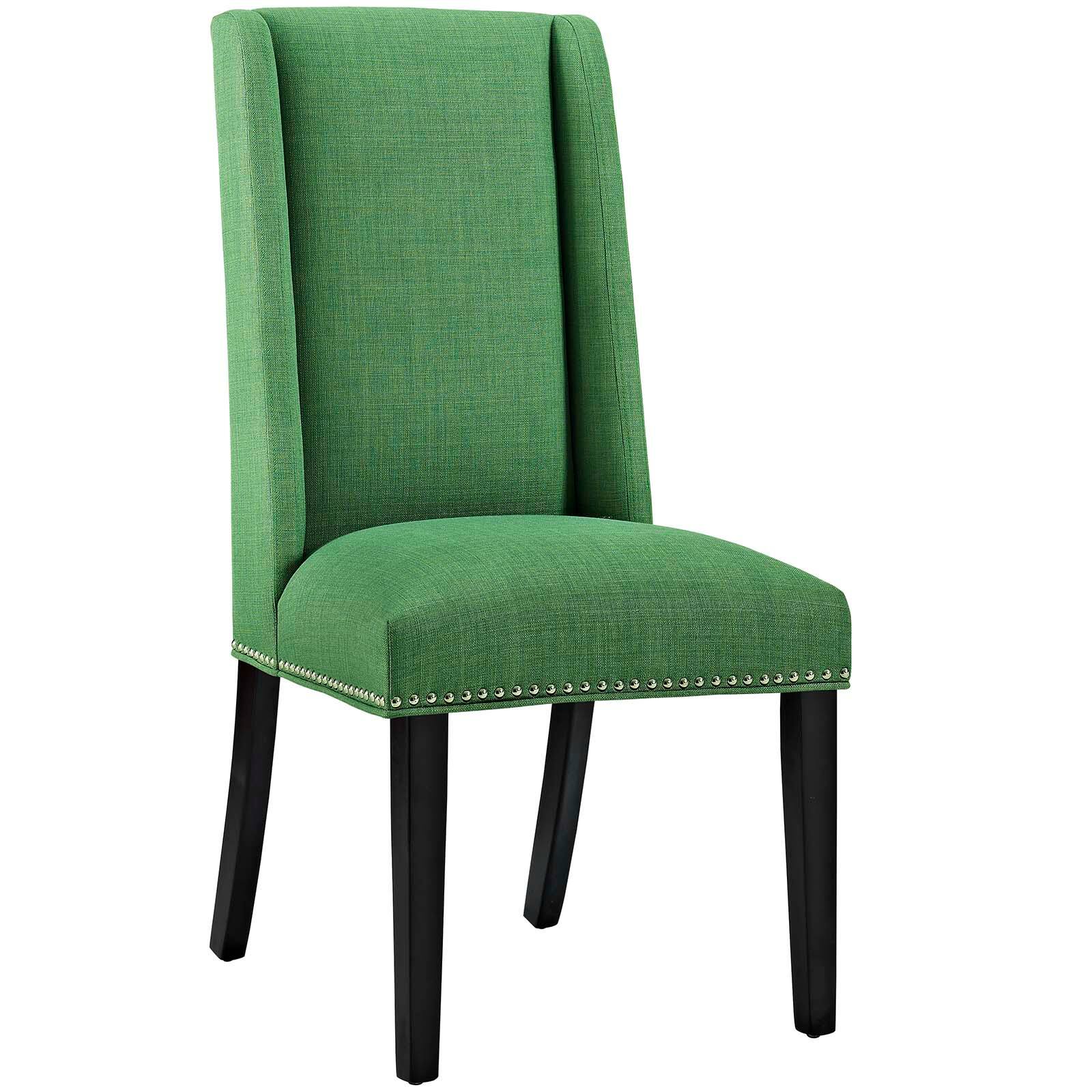 Angle. Modway - Baron Fabric Dining Chair Set of 2 by Modway - Green.