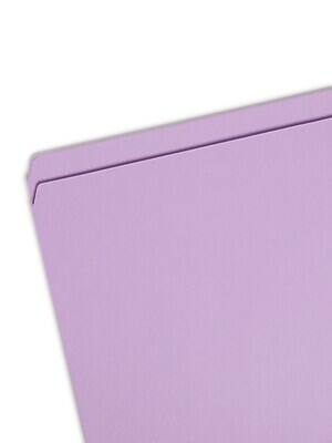 Alt View 1. Smead - Reinforced File Folder, Straight Cut, Legal Size, 100/Box - Lavender.
