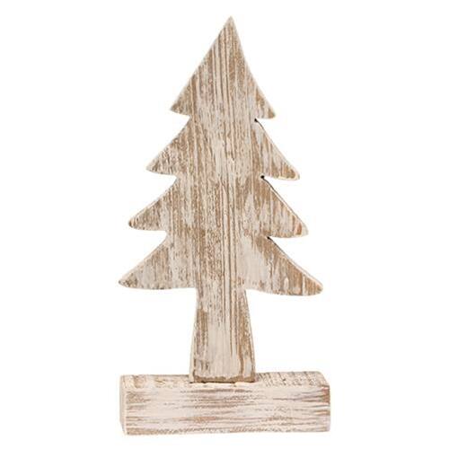 Left. BreeBe - 3/Set Rustic Wood Christmas Trees - Multicolor.