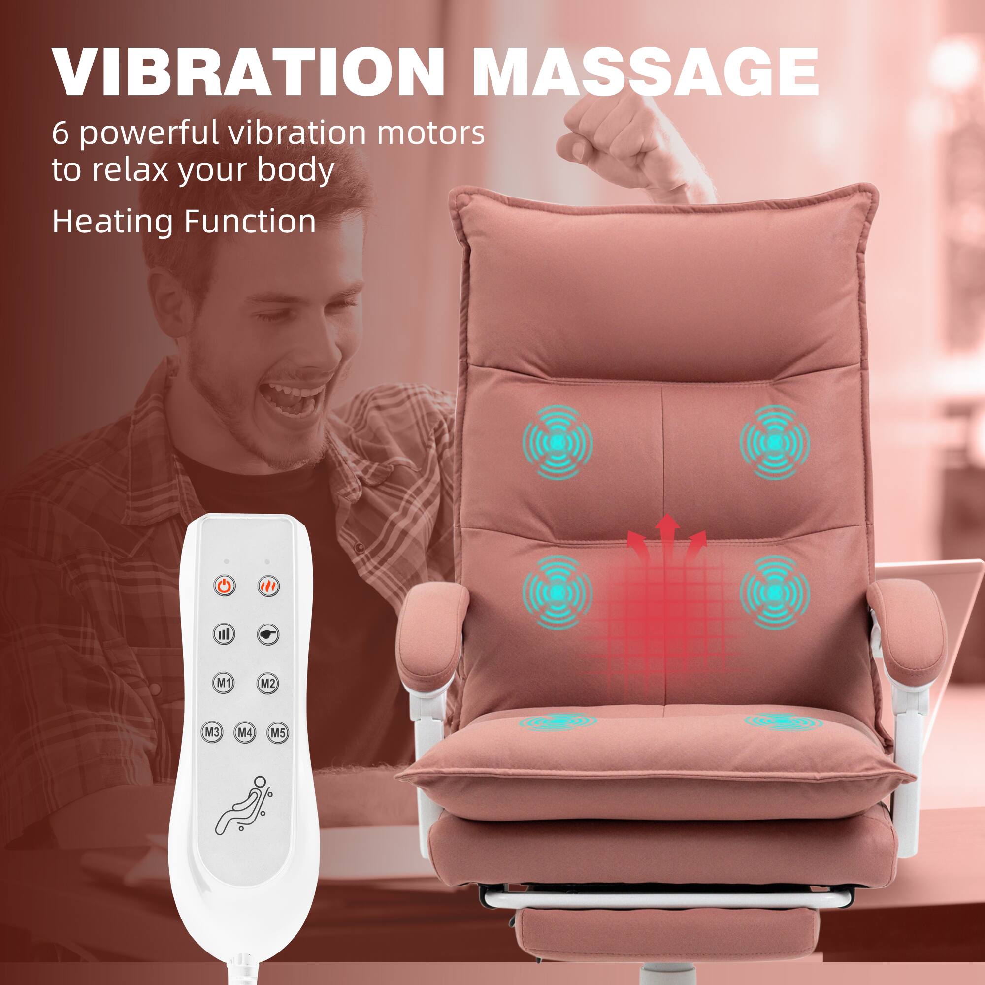 VIBRATION MASSAGE
6 powerful vibration motors to relax your body
Heating Function
M1 M2 M3 M4 M5
