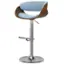 Angle. Simpli Home - Amery Mid Century Modern Metal Adjustable Swivel Bar Stool - Denim Blue.