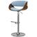 Angle. Simpli Home - Amery Mid Century Modern Metal Adjustable Swivel Bar Stool - Denim Blue.