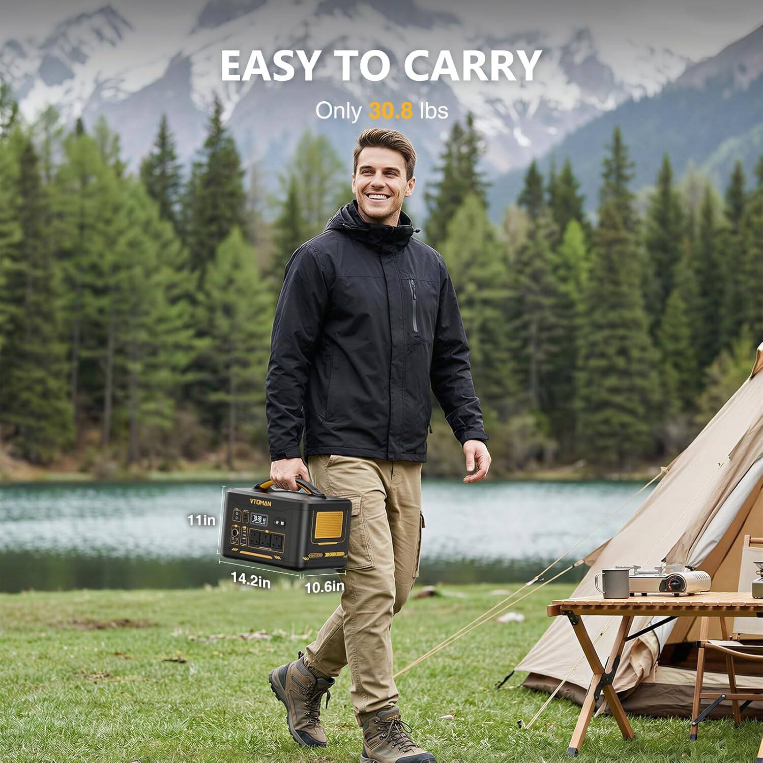 EASY TO CARRY  
Only 30.8 lbs  
11in x 14.2in x 10.6in