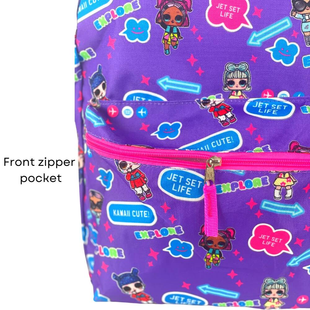 Front zipper pocket

JET SET LIFE

EXPLORE

KAWAII CUTE!