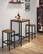 Left. Songmics Home - Bar Table, Small Kitchen Dining Table, High Top Pub Table, Height Cocktail Table for Living Room Party - Rustic Brown and.