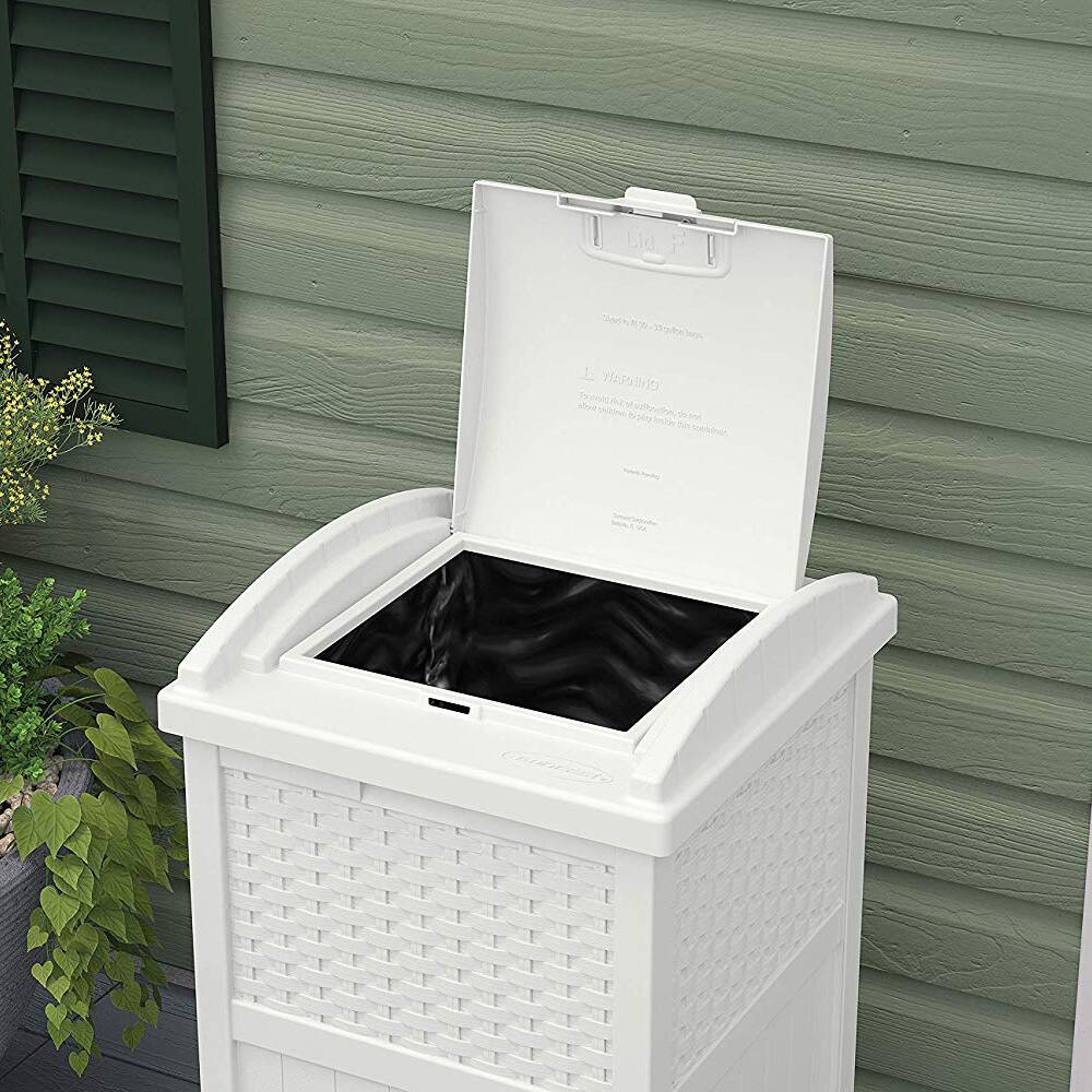 Alt View 11. Suncast - Hideaway Trash Bin w/ Latching Lid.