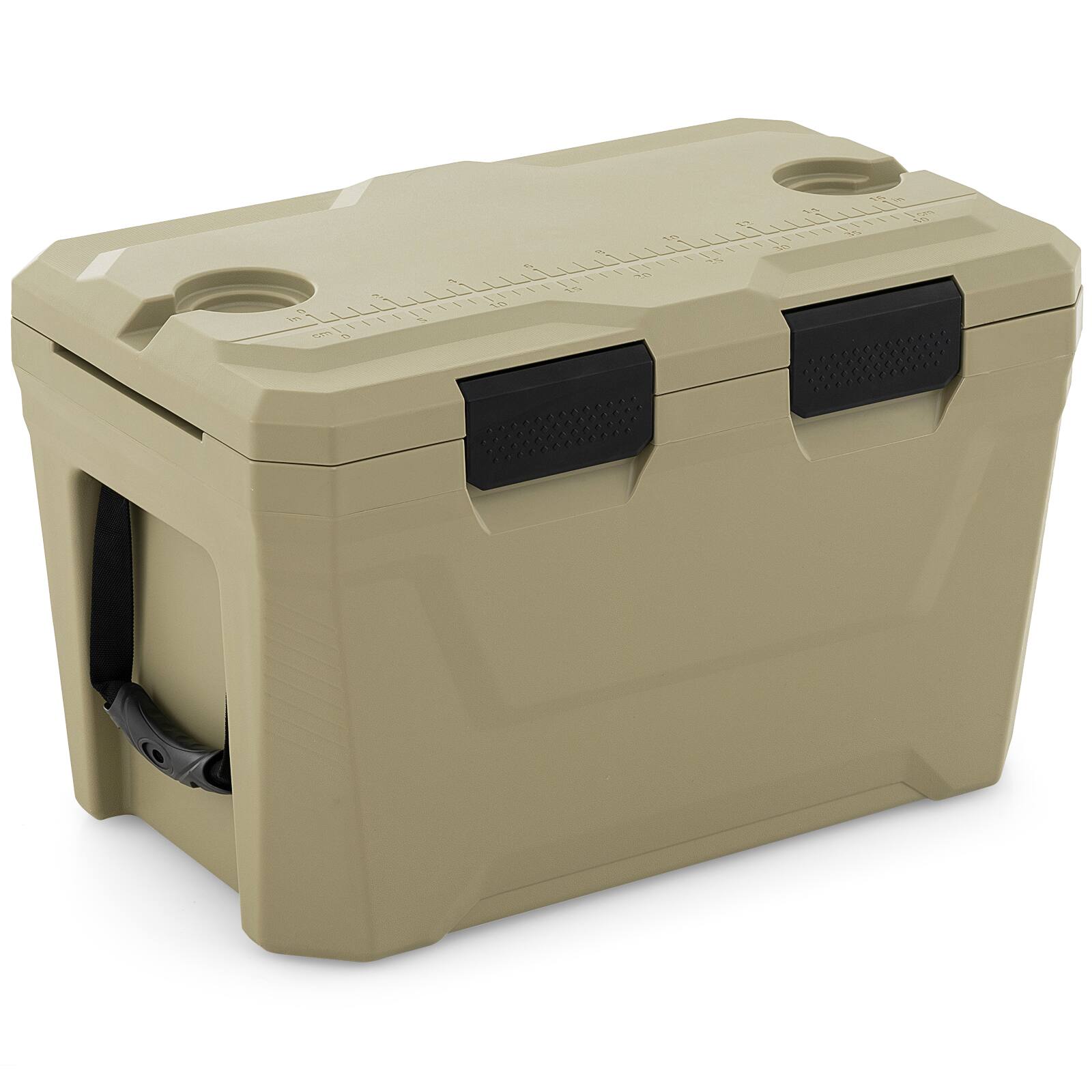 Front. Gymax - Gymax 37 QT Insulated Portable Cooler w/2 Cup Holders Bottle Opener & Drain Plug Tan - Multicolor.